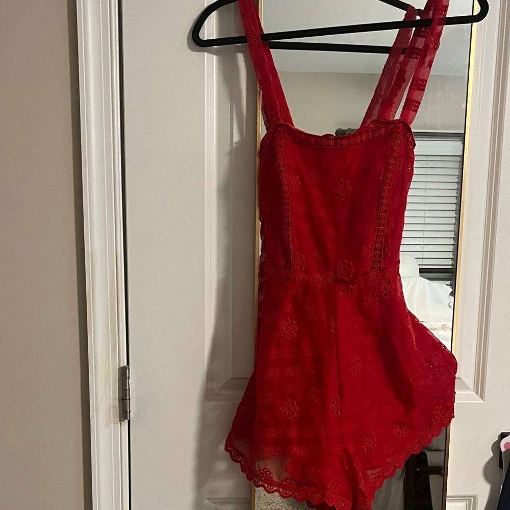 Forever 21 Red Lace Romber